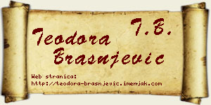 Teodora Brašnjević vizit kartica